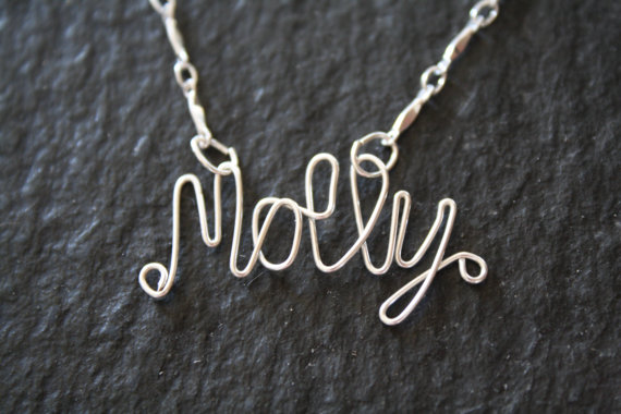 Custom Wire Wrapped Personalized Name Necklace
