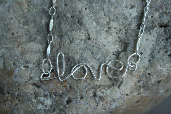 love Wire Wrapped Necklace